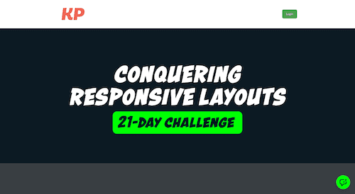 Screenshot for the Conquering Responsive Layouts website